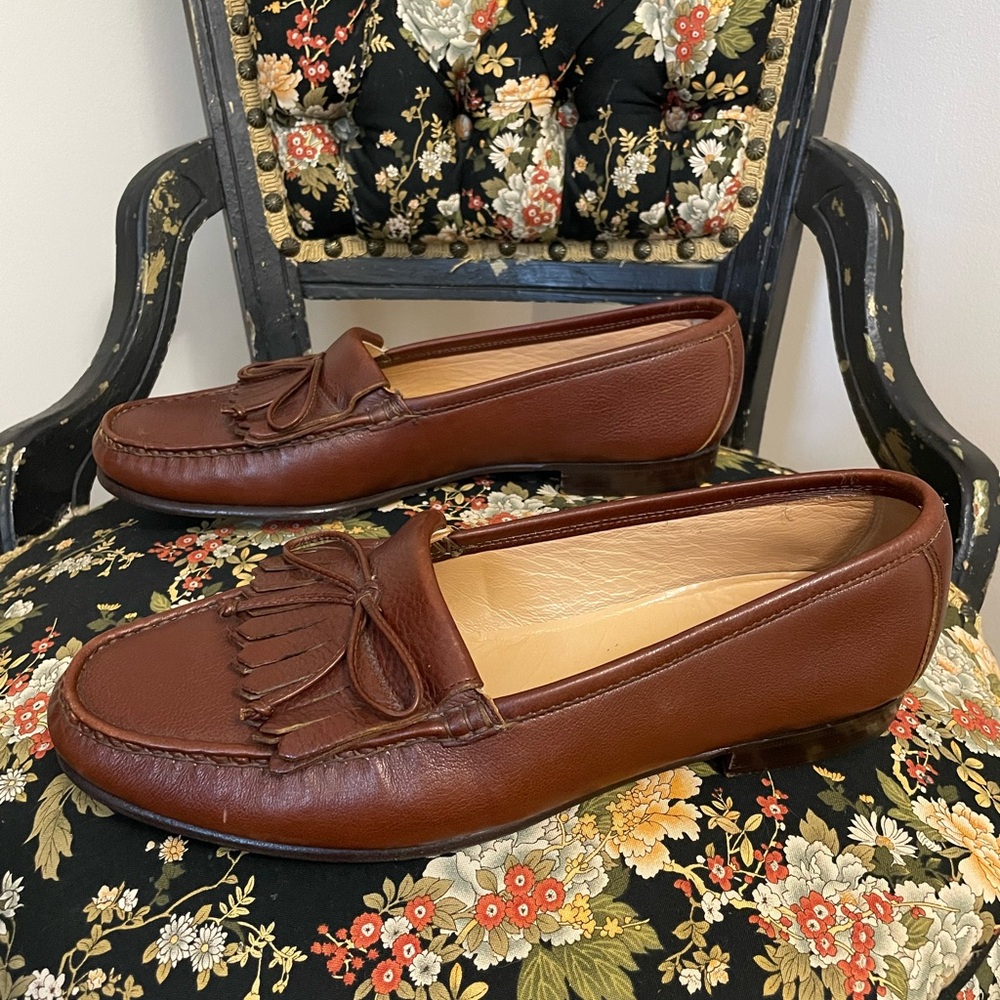 Vintage Salvatore Ferragamo Rich Brown Leather Loafers - Picture 3 of 11
